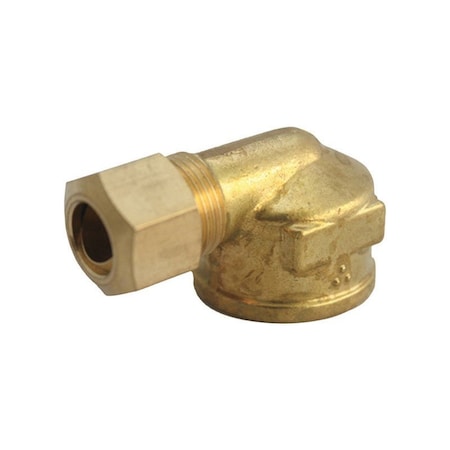 Jmf 1/4 in. Compression X 1/4 in. D FPT Brass 90 Degree Elbow 4503728